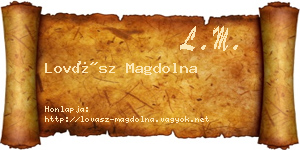 Lovász Magdolna névjegykártya