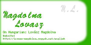 magdolna lovasz business card